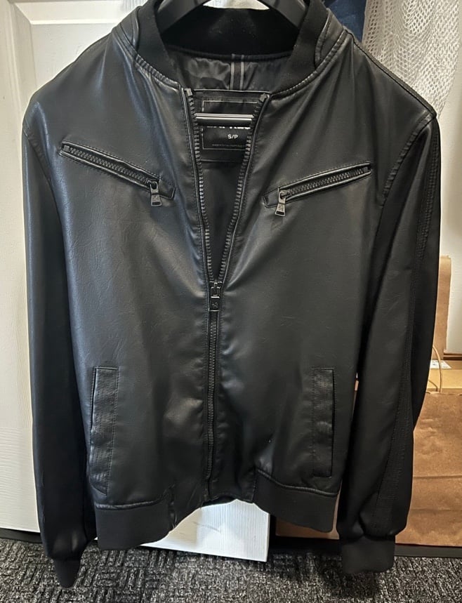 Faux leather jacket