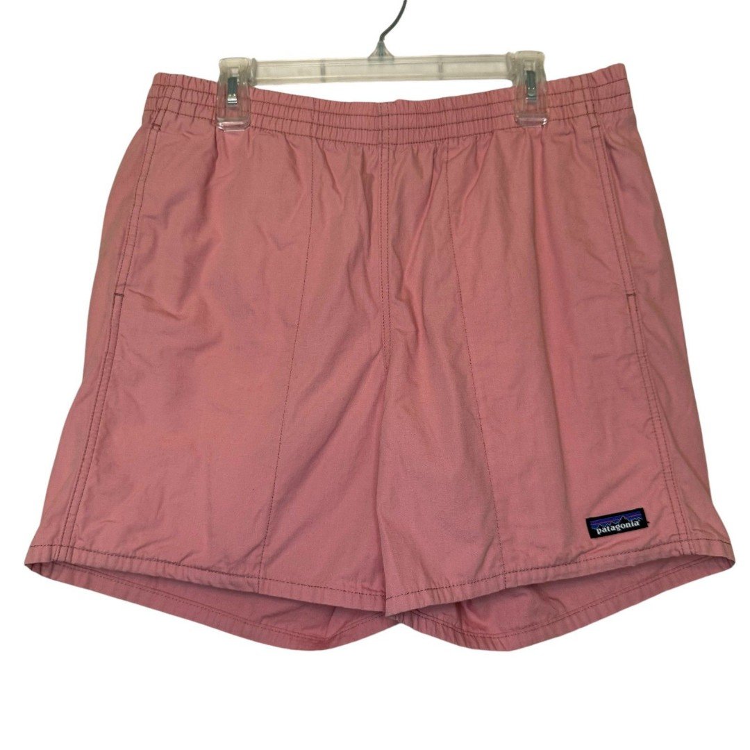 NEW Patagonia mens size large L Funhoggers sunfade pink 100% cotton board shorts