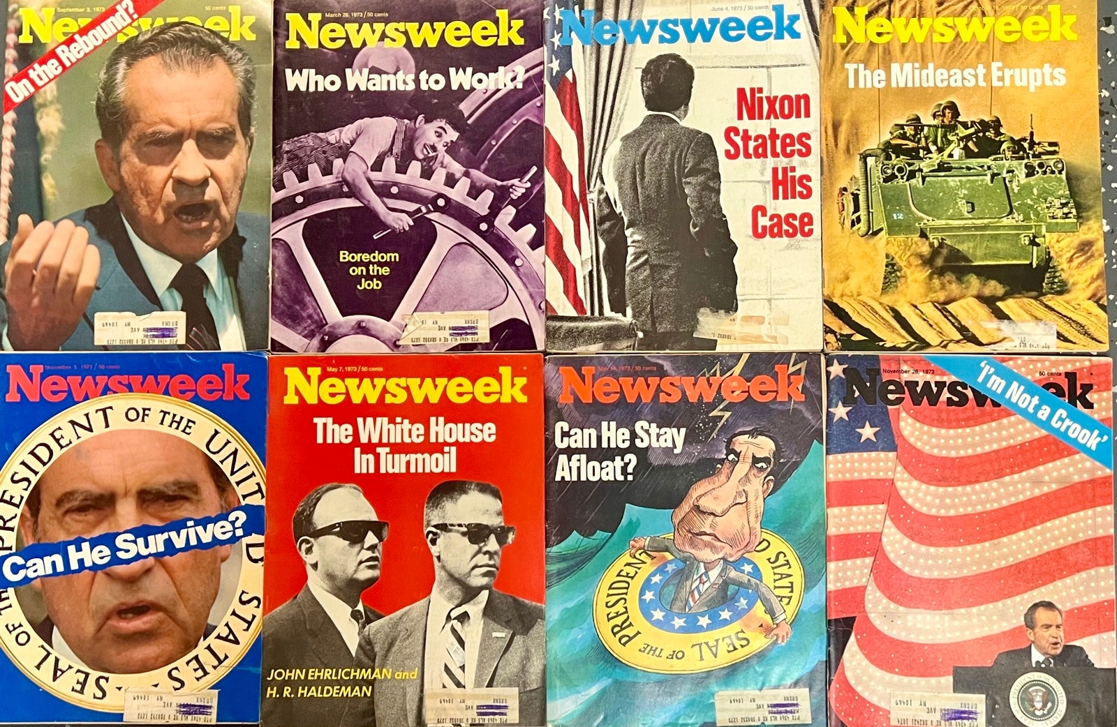 Newsweek 1973 Magazines Richard Nixon Lot