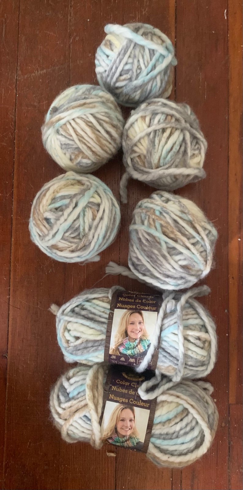 Lion Brand Color Clouds yarn, Ice Storm