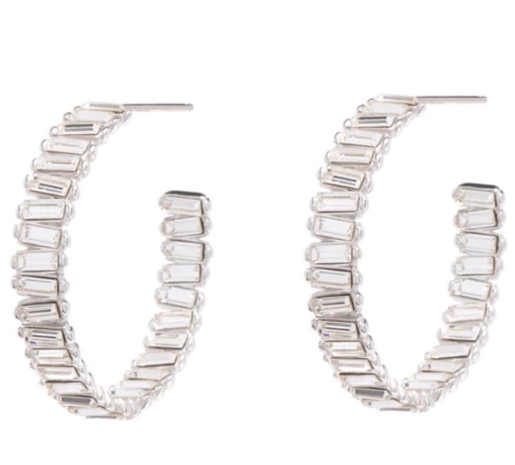 Melissa lovy baby Serena hoops in rhodium