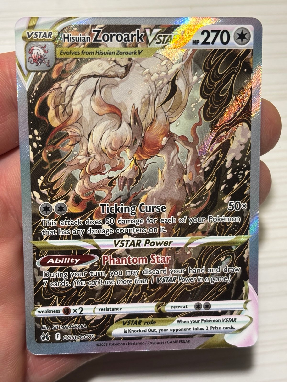 Hisuian Zoroark Vstar GG56/GG70