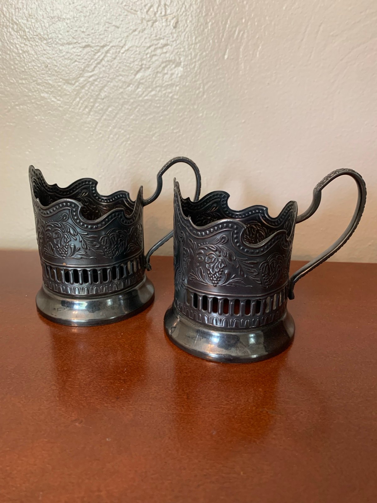 Traditional Russian Tea Glass Holders. Vintage.