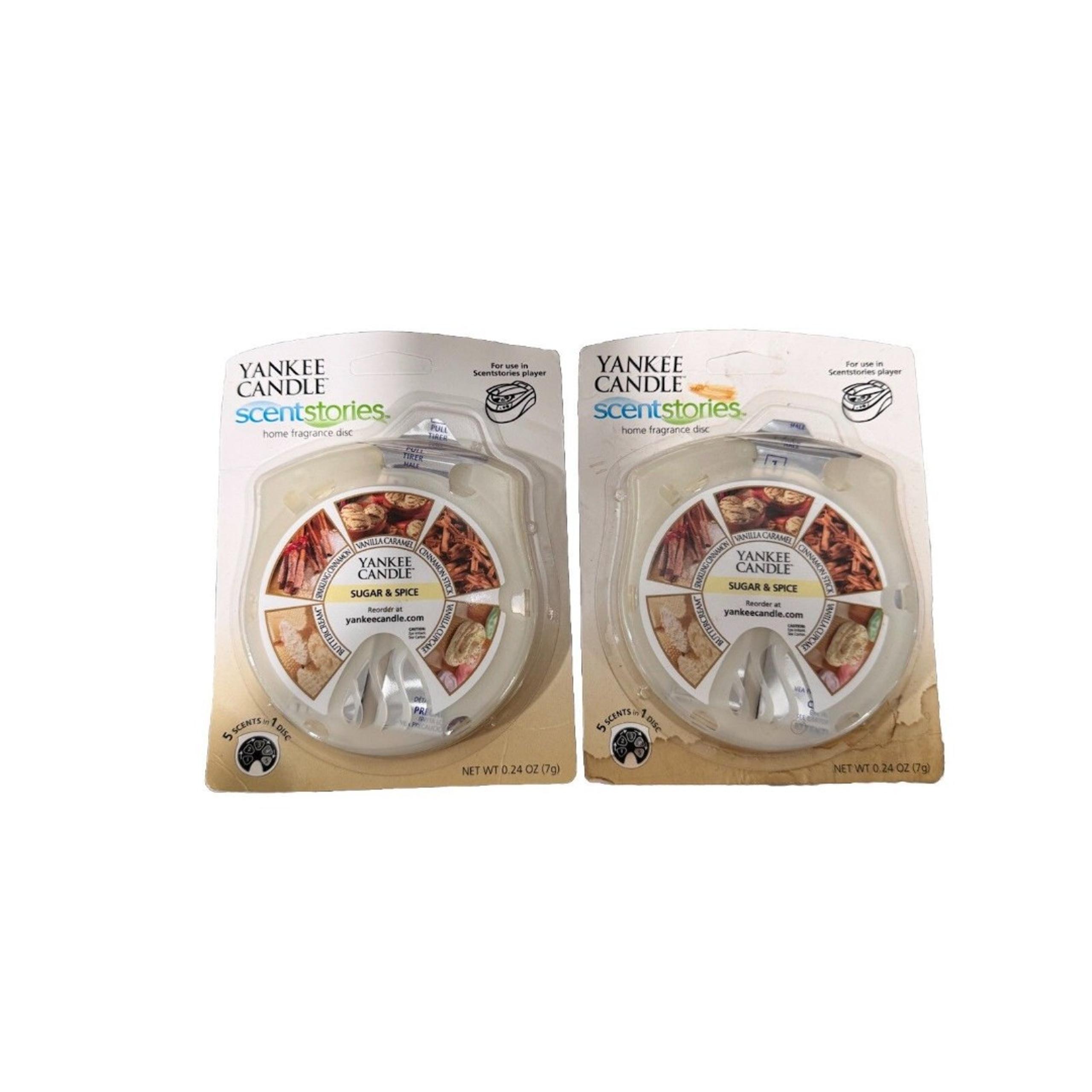 Yankee Candle Sugar And Spice Scent Stories Home Fragrance Disc Lot of 2 NOS