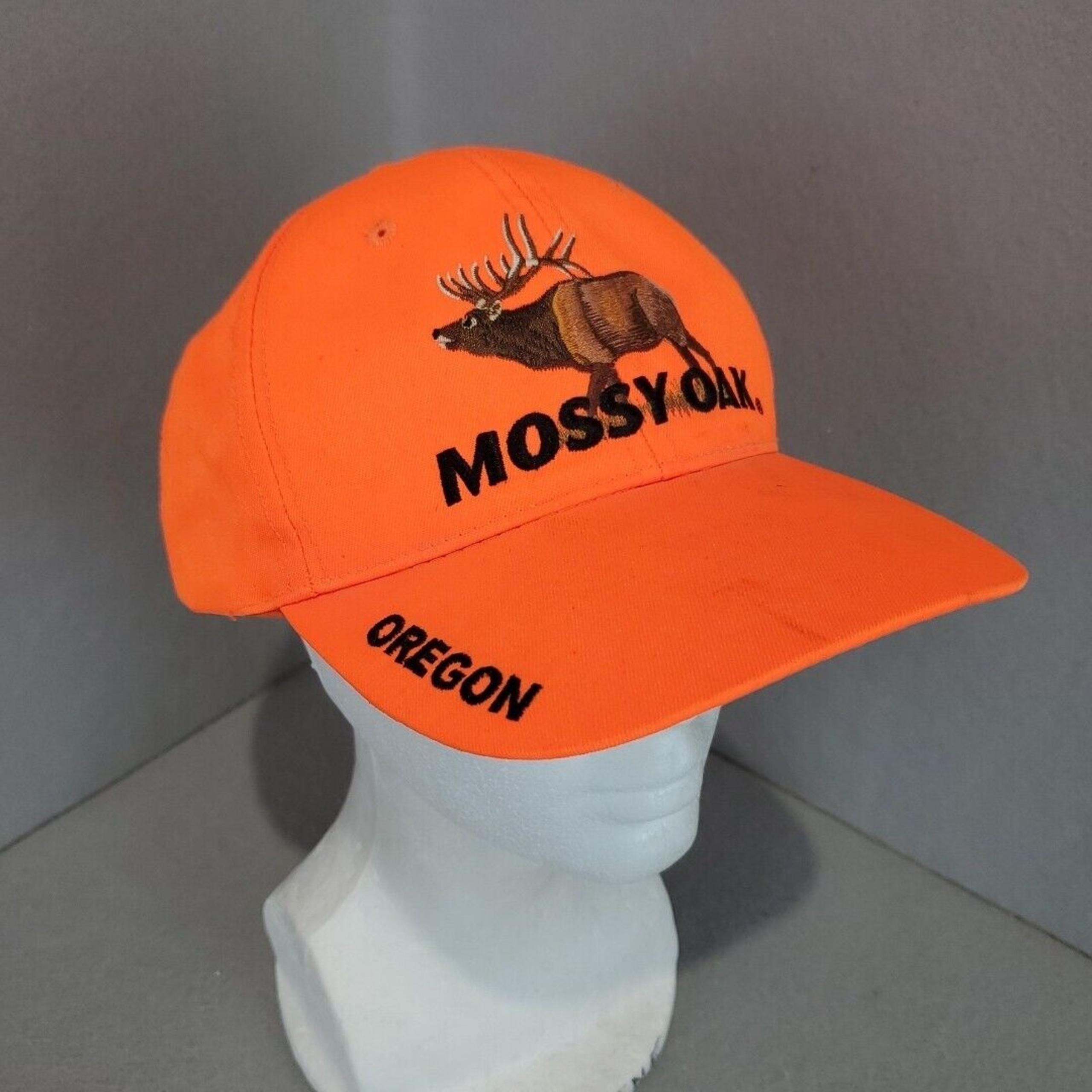 Vintage Mossy Oak Orange Deer Elk Hunting Cap Hat Oregon Big Game 2005