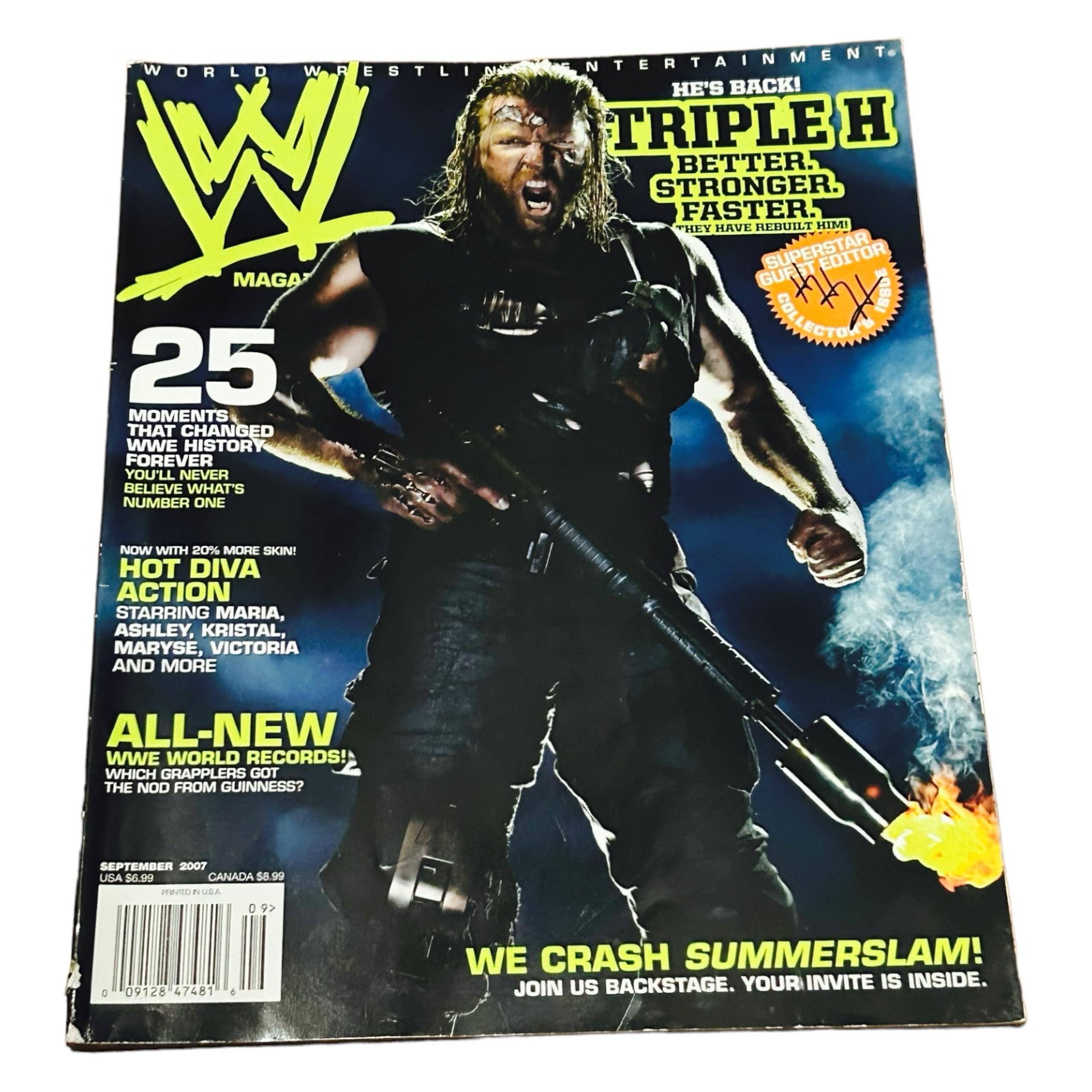 WWE Magazine Sept 2007 Triple H Divas Maryse Maria Victoria Ashley Massaro WWF