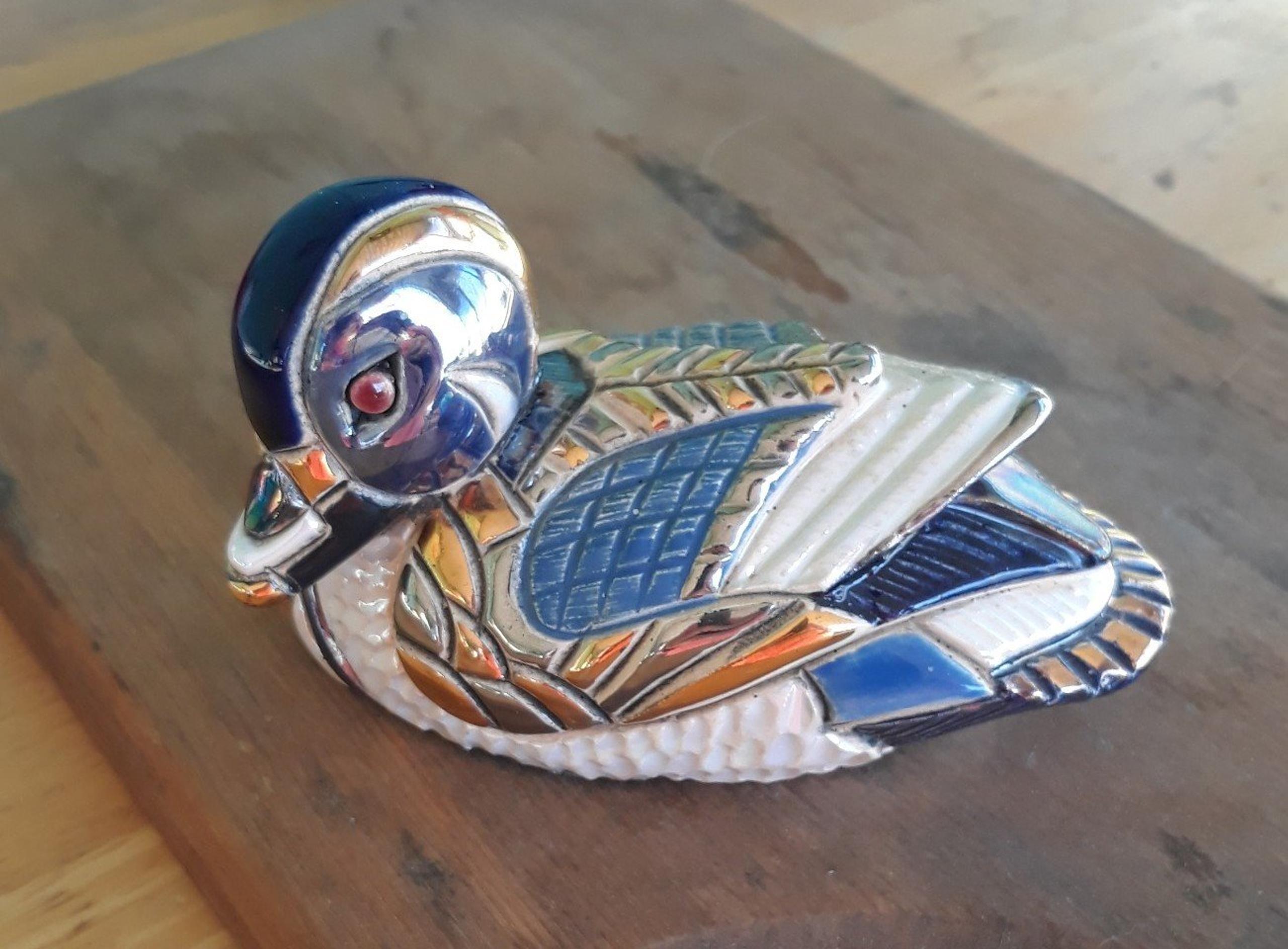 Artesania Rinconada Blue Duck Figurine