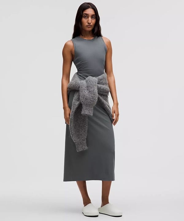Lululemon all aligned ribbed midi dress size 2