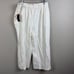 Per se white linen blend wide leg boho beach pants 1X plus size