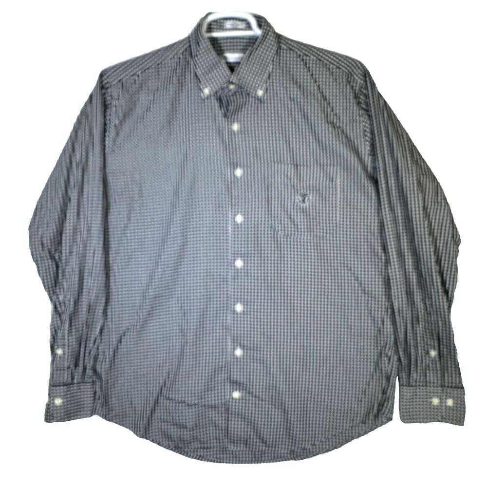 Peter Millar Old No.7 Brand Mens Shirt Large Black Check Cotton Button-Down M780