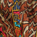 Vintage 1990's Dress Set Small ELIZABETH JORDAN RAYON AFRO HIP HOP PRINT 2 Piece