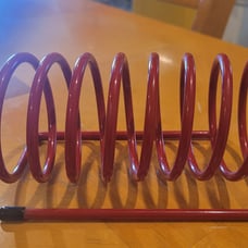 Vintage Coil Spring Red Letter Holder