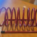 Vintage Coil Spring Red Letter Holder