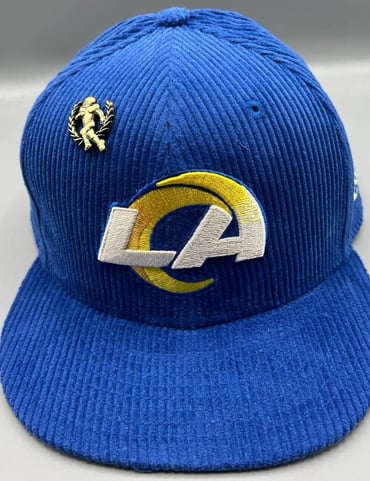 Los Angeles LA Rams Hat Men 7 1/2 Corduroy 59Fifty New Era Fitted Cap New