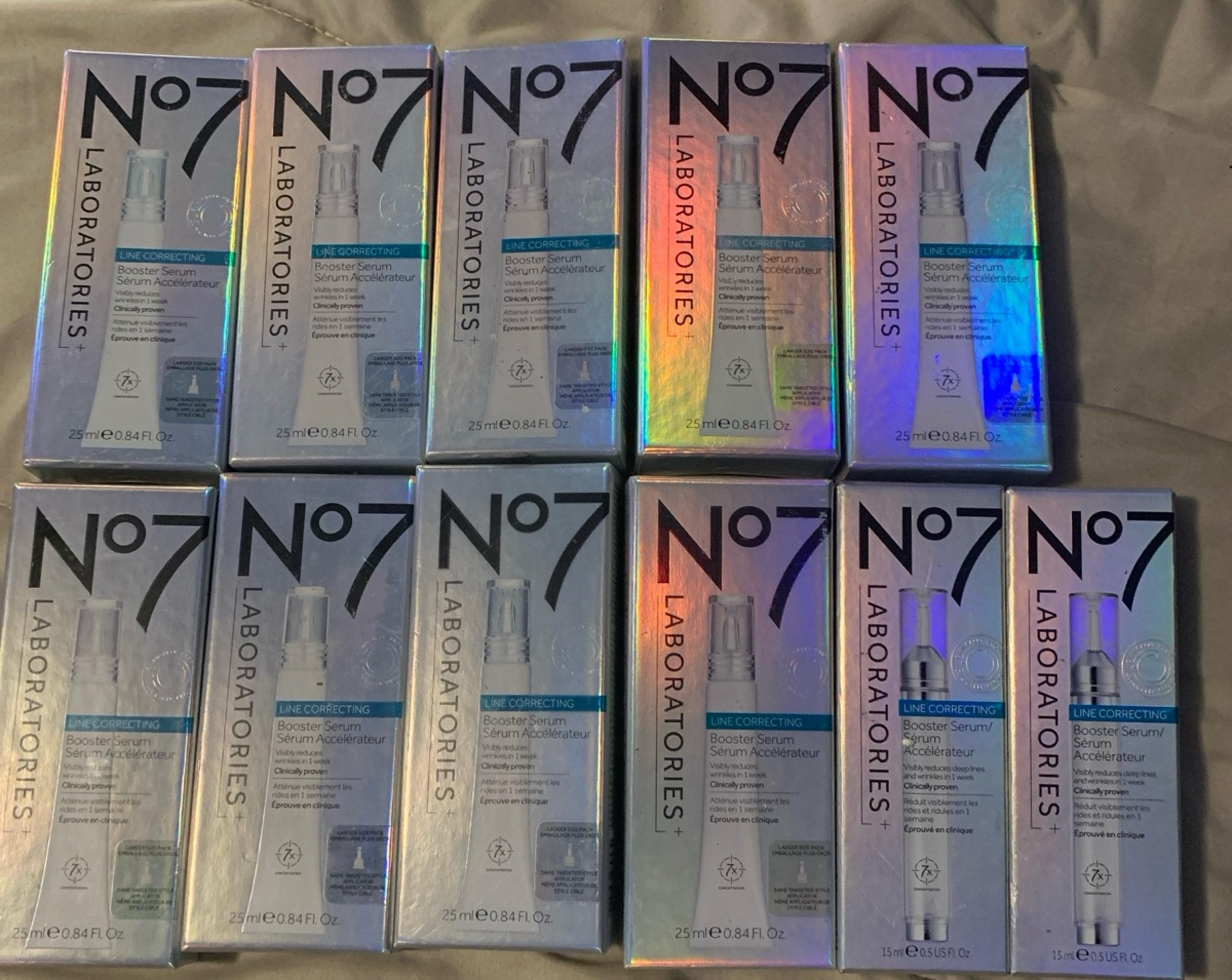 No7 Line Correction Serum Booster-11 TOTAL BOXES —9-25 ml & 2–15 ml boxes *NEW*