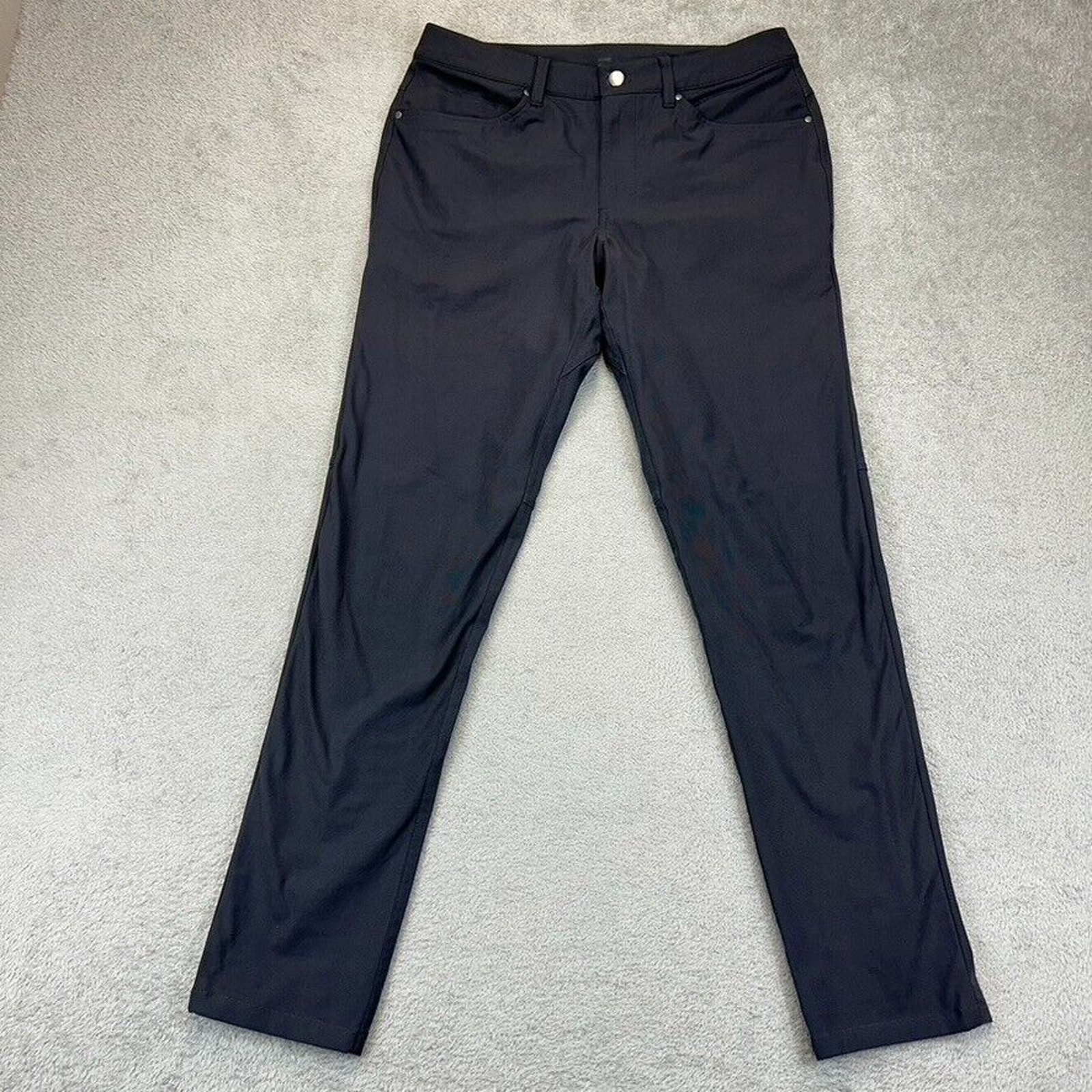 Lululemon ABC Slim Fit 5 Pocket Warpstreme Pants Men's 30x30 Black Office Golf