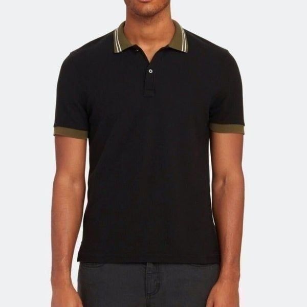 ATM Anthony Thomas Melillo - XL - Pique Polo with Tipping Detail Black