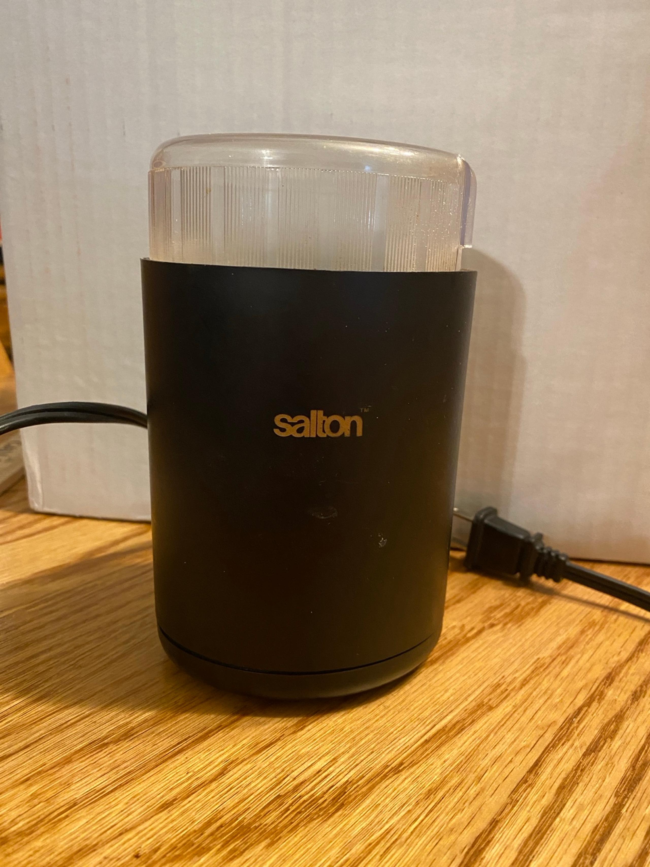Salton Mini Coffee Grinder Precision Cutting Blade Tested Works Spice Blender