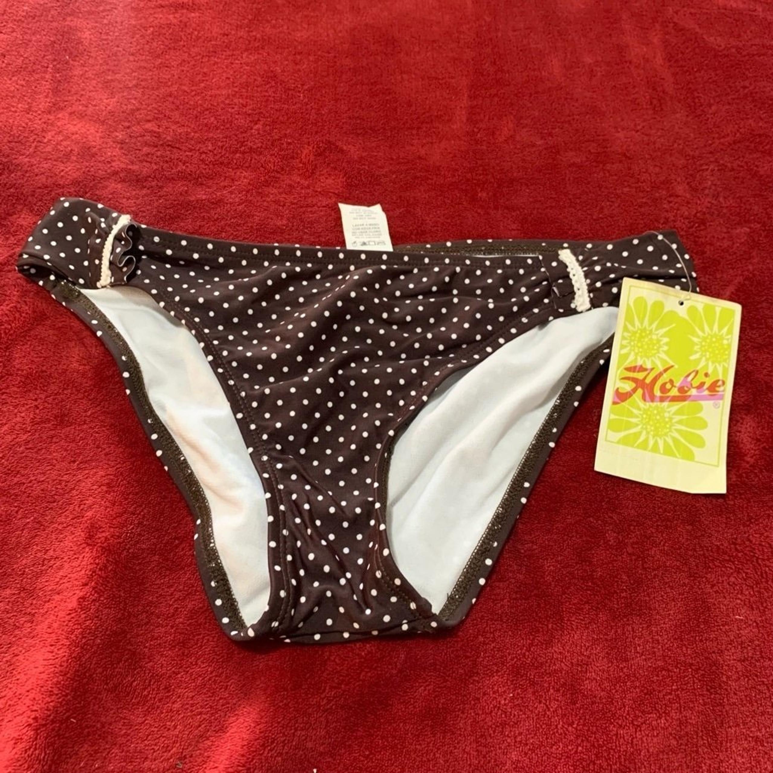 NEW! Women's Hobie Brown Polka Dot Bikini Bottom Size M