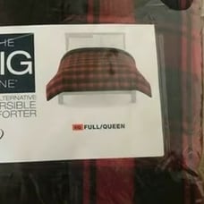 NIP THE BIG ONE RED CHECK DOWN ALTERNATIVE COMFORTER FULL/QUEEN