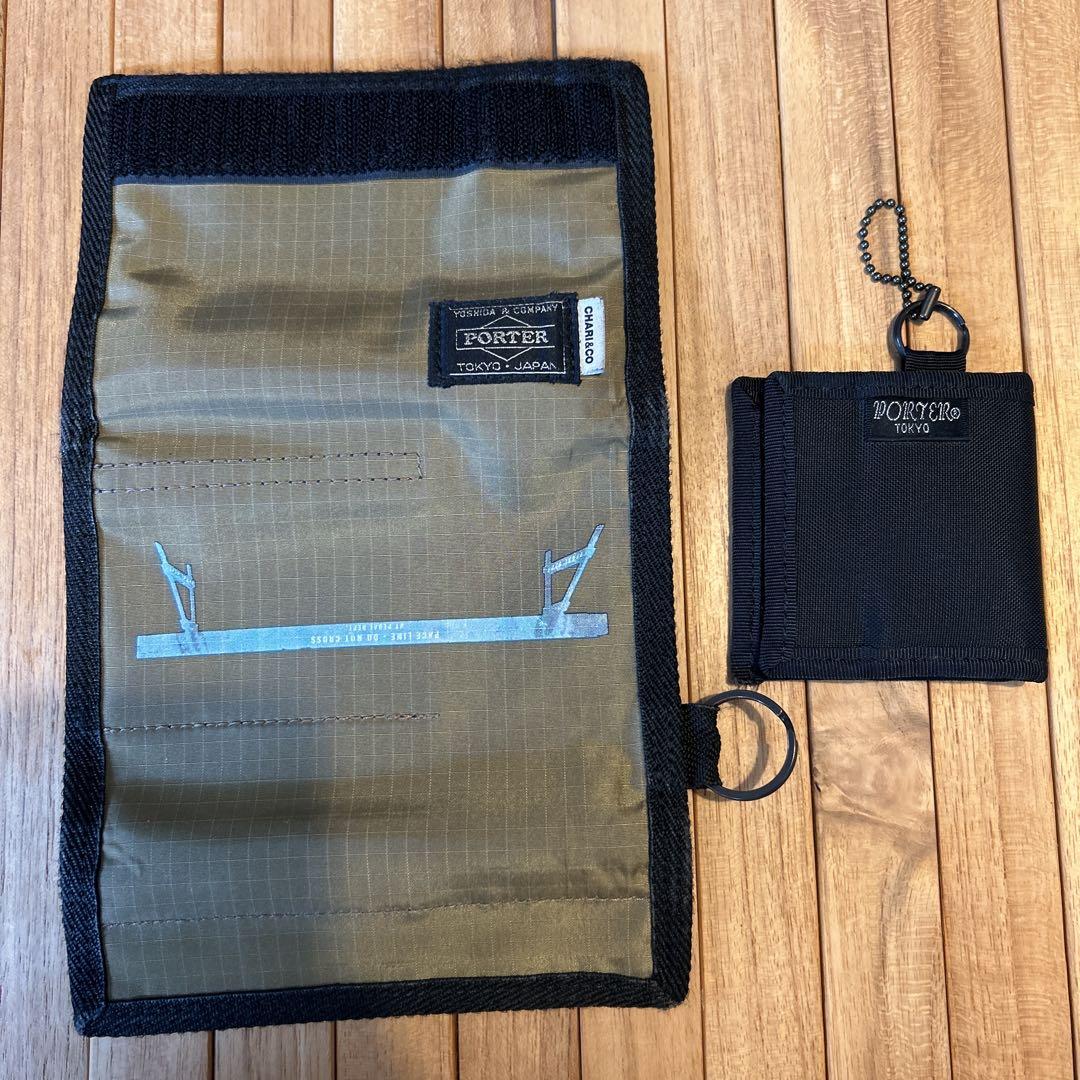 Rare! PORTER x CHARI&CO Collaboration Wallet, Coin Case Included!