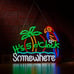 Neon Sign for Wall Décor Its 5 00 O'clock Some Where Parrot