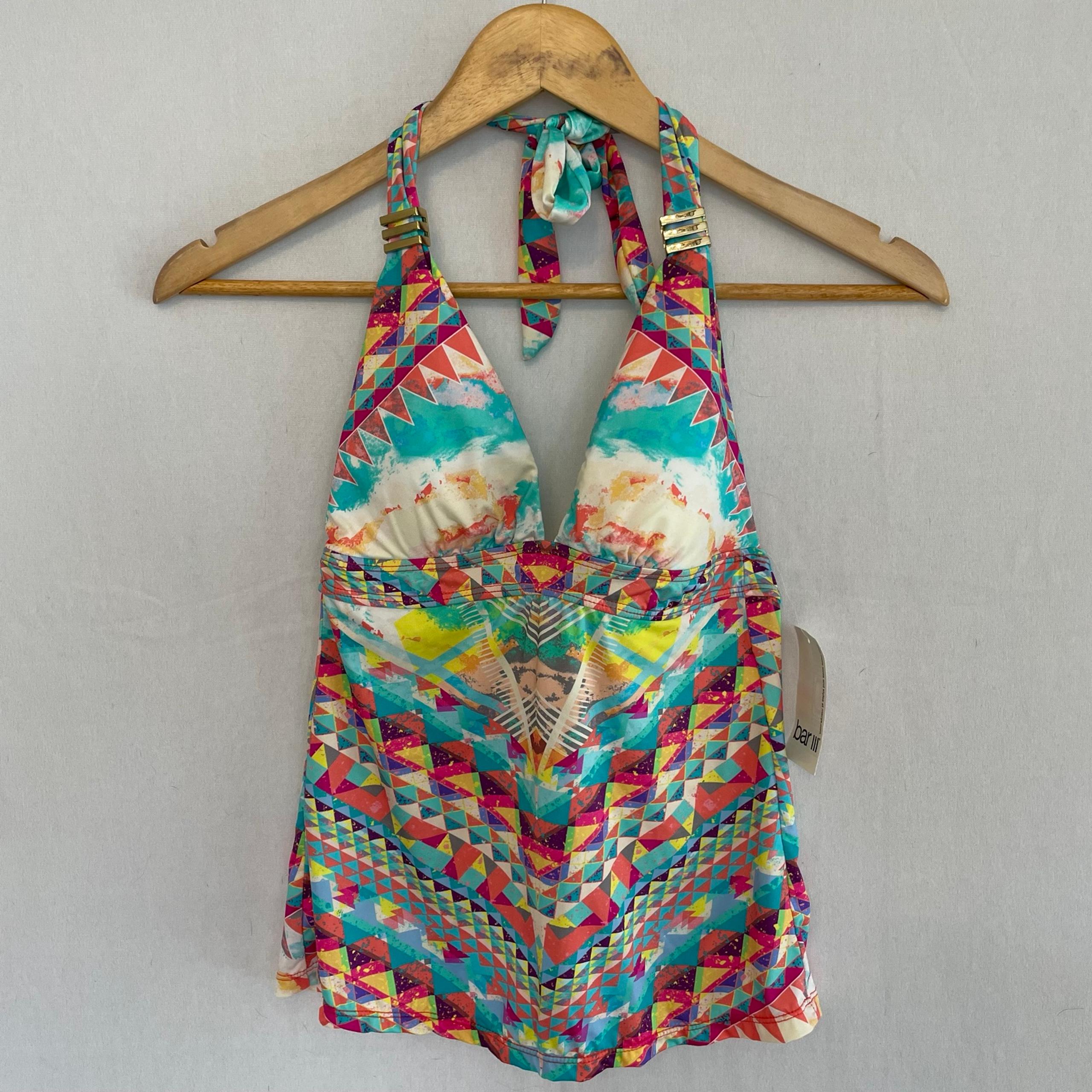 Bar III Skylar Halter Tankini Top Size XS NEW