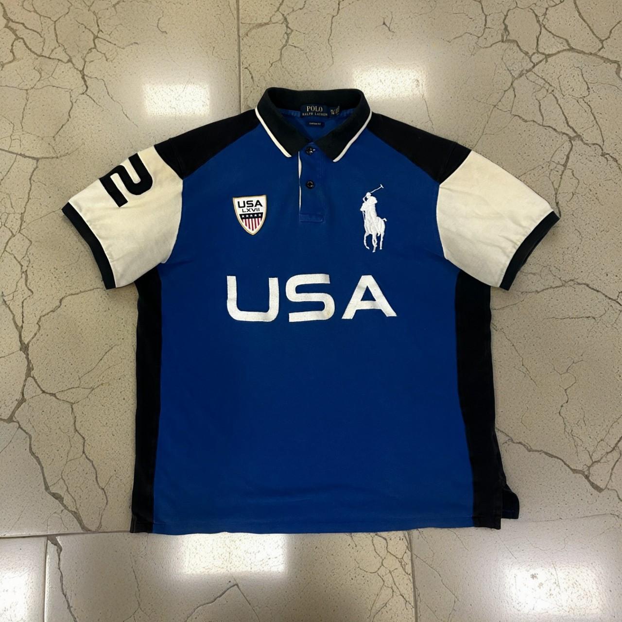 Polo Ralph Lauren Men's Blue and White Polo-shirts