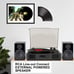 Black Record Player Bluetooth with Stereo Speakers Belt-Driven