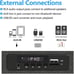 Black Record Player Bluetooth with Stereo Speakers Belt-Driven