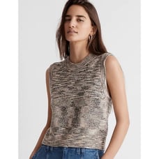 Madewell Space Dyed Boulier Sweater Vest Knit Crew Neck Casual Minimalist M