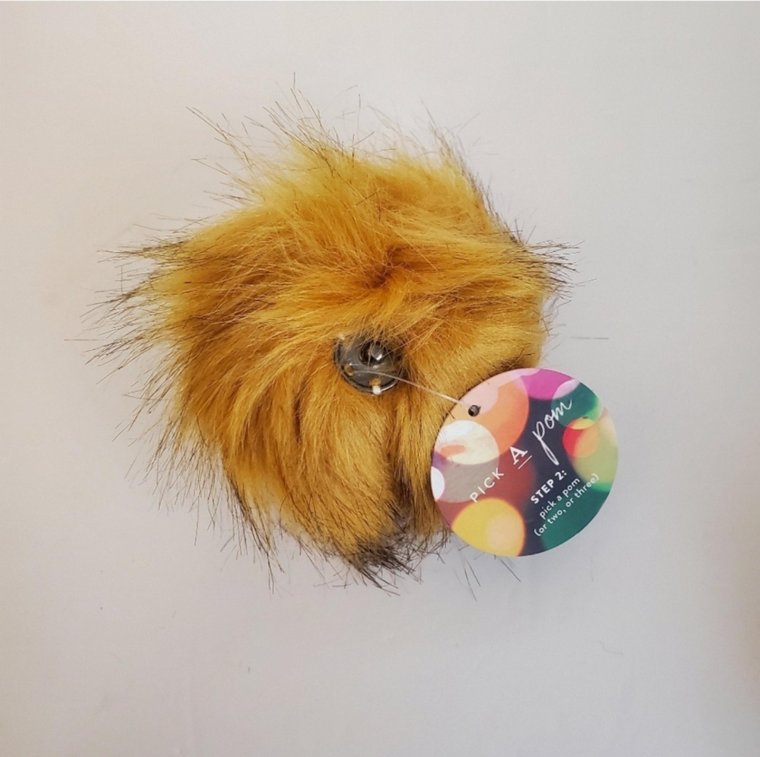Anthropologie Pom Pom Puff Pick a Pom for Hat NWT Gold