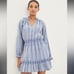 Veronica Beard Espie Cotton Smocked Minidress
