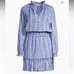 Veronica Beard Espie Cotton Smocked Minidress