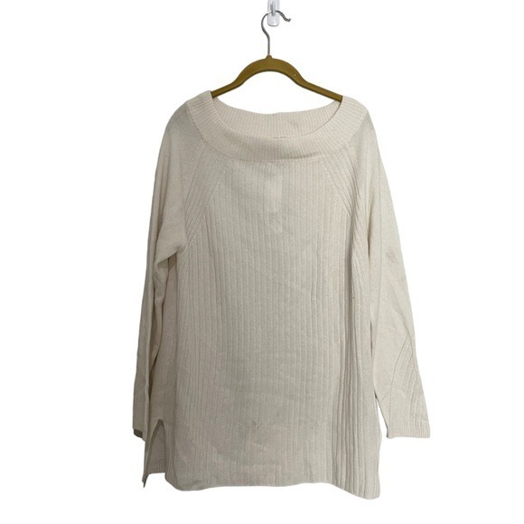 Soft Surroundings NWT Boatneck Cashmere Sweater Medium