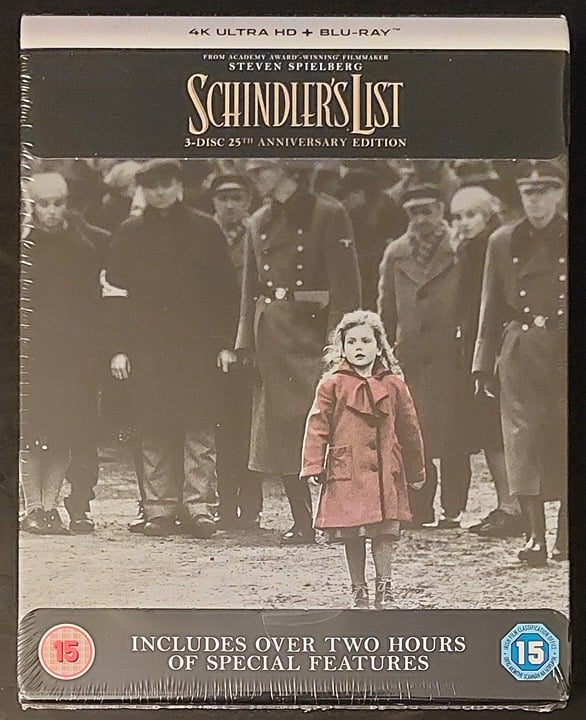 Schindler's List 4K UHD+Blu-ray / SteelBook / 3-Disc 25th Anniversary Edition