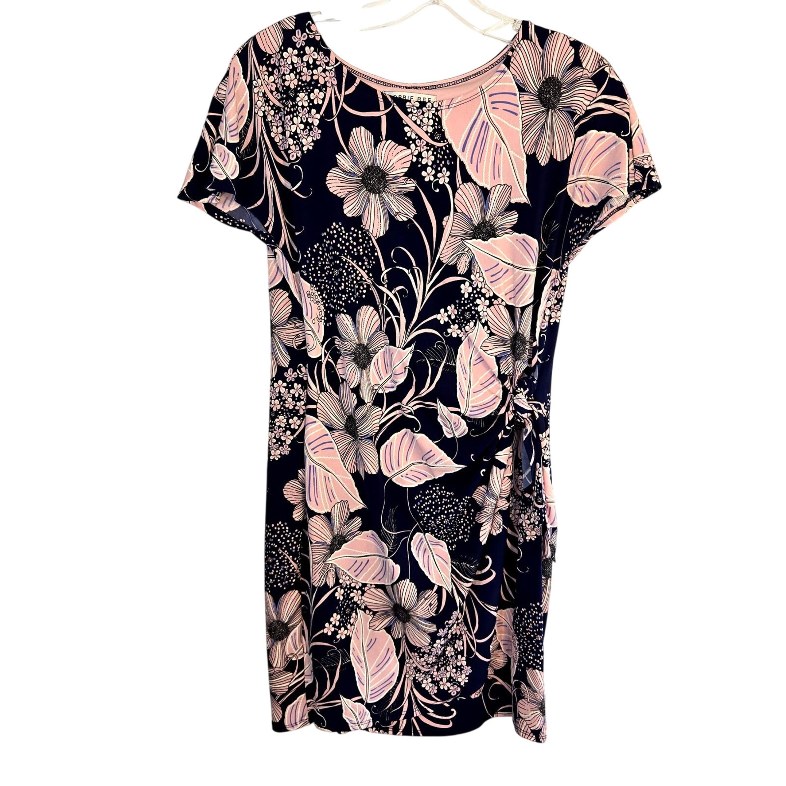 Robbie Bee PS Women's Dress Pink Black Petites Size Small 4 6 SP