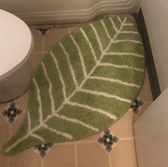 Front Door Mat Carpet Floor Rug, Leaf Shape 19.7 x 37.4