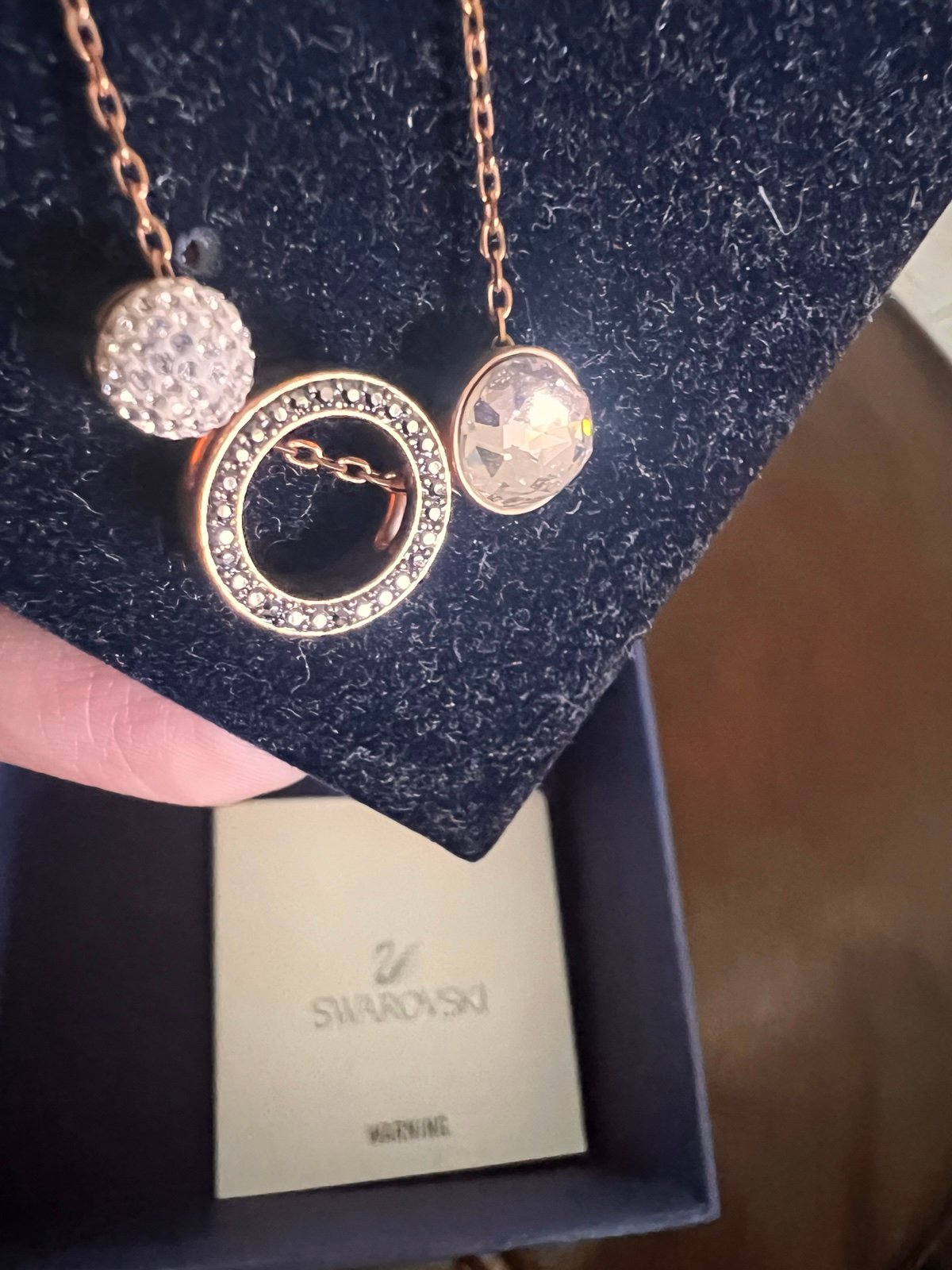 NWT Swarovski Gold and Silver Pendant Necklace