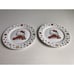 Set Of 2 Hello Kitty Harvest Fall SALAD DESSERT PLATE Autumn Leaves Ceramic NEW