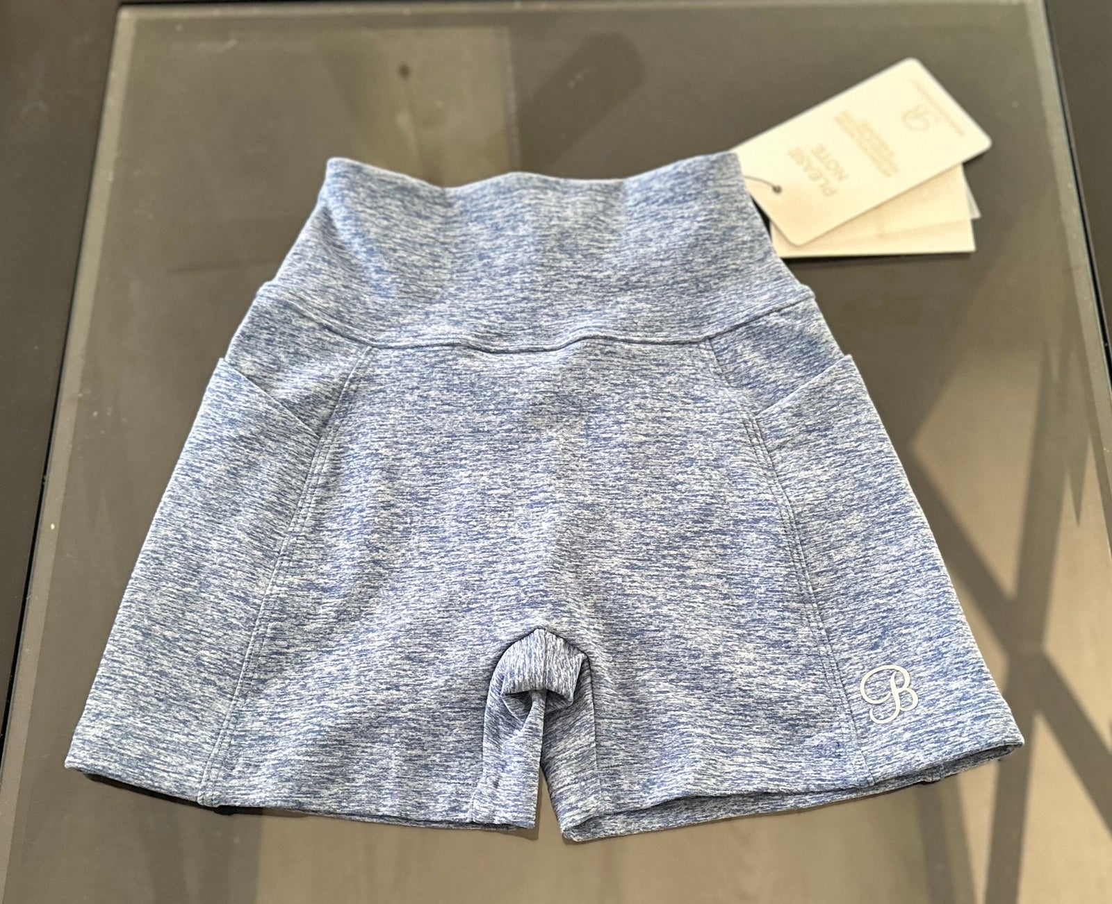 Bombshell Sportswear Curves Shorts Sky Blue