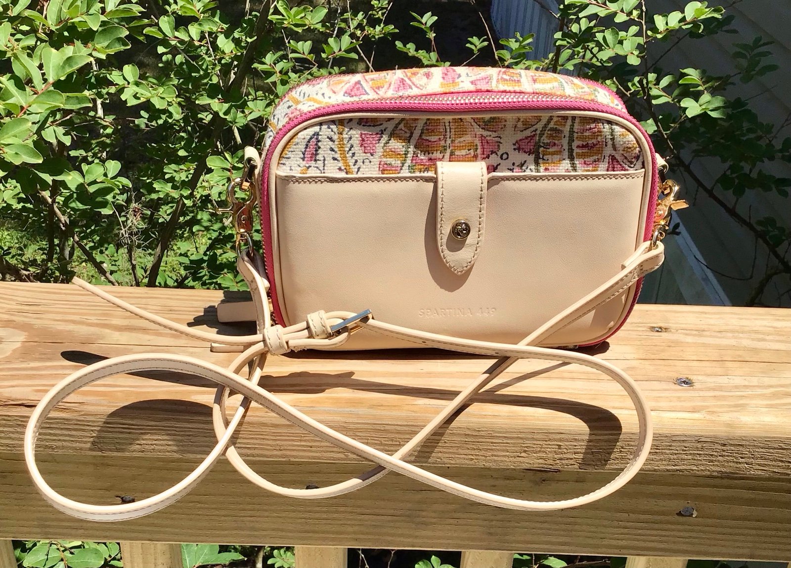 Spartina 449 Daufuskie Island Crossbody Bag - Linen & Leather