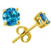14K YELLOW GOLD 4MM 0.50CT EARRINGS