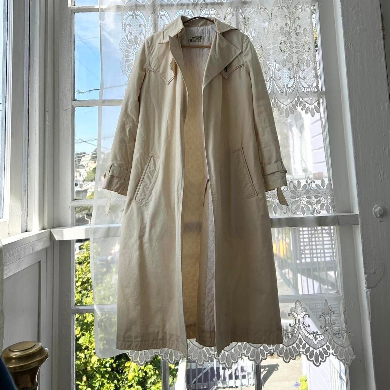 Rare French Vintage Philippe Salvet Cotton Canvas Trench Coat