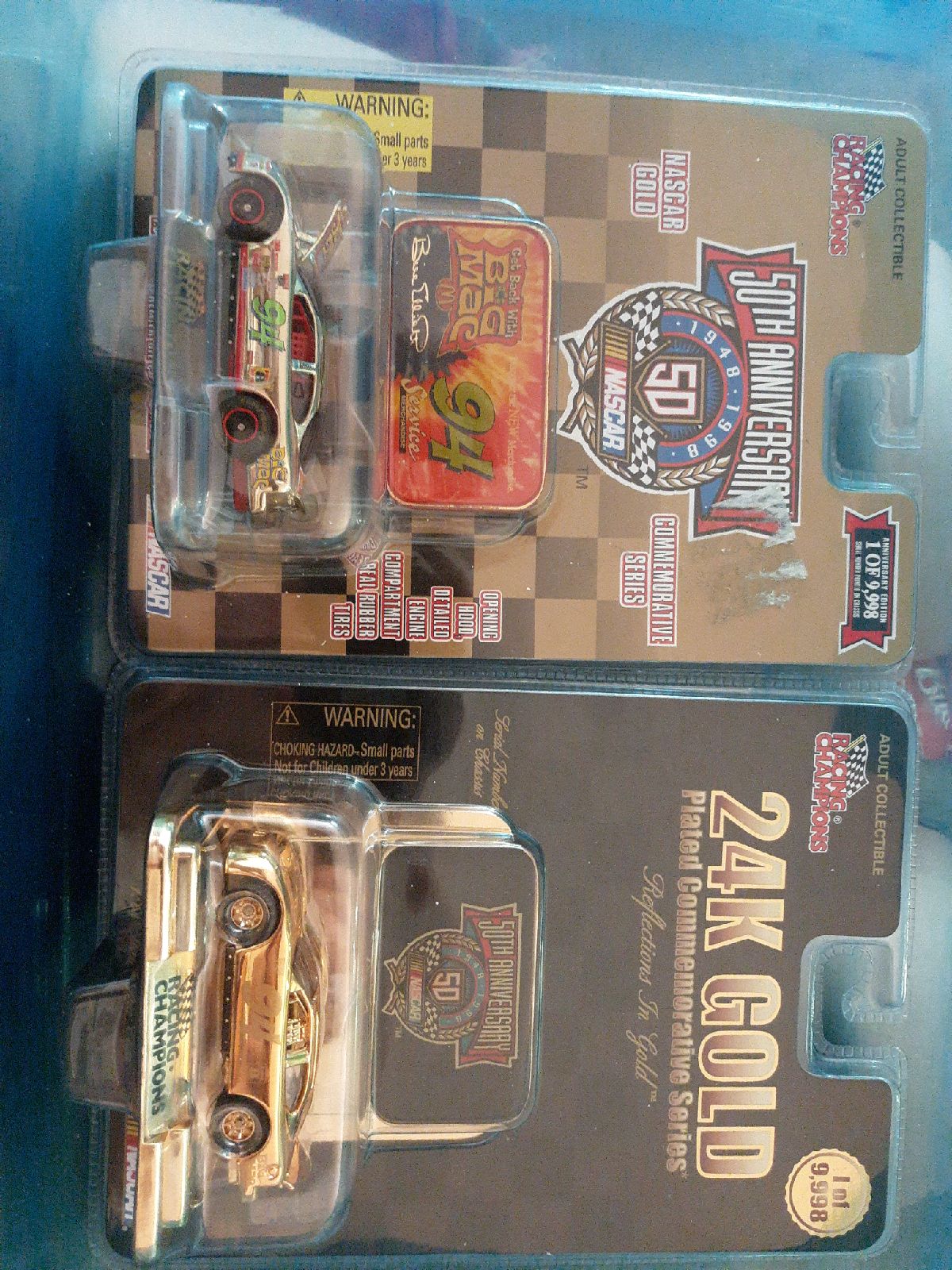 bill elliot 24kt gold plated NASCAR car