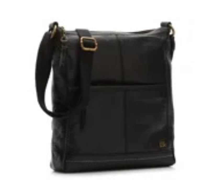 The Sak Iris Genuine Leather Crossbody Bag, Black