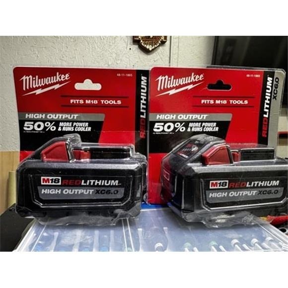 112PCS Miilllwuke 48-11-1865 M18 18V REDLITHIUM HIGH OUTPUT XC Battery 6.0Ah