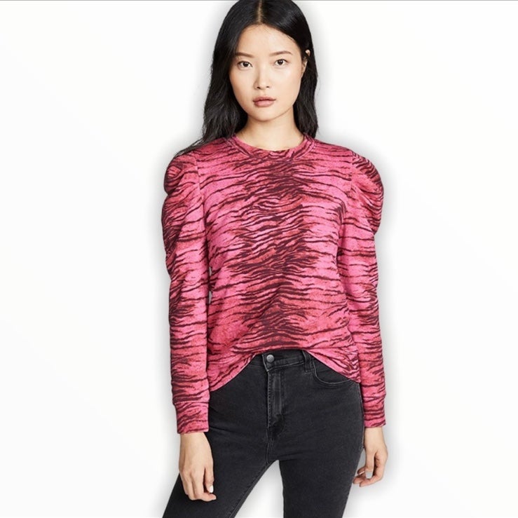 Revolve Pam & Gela Tiger Print Sweatshirt Sz P