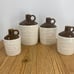 Vintage MCM 1950's CeramicJug Canister Set Brown Made in USA