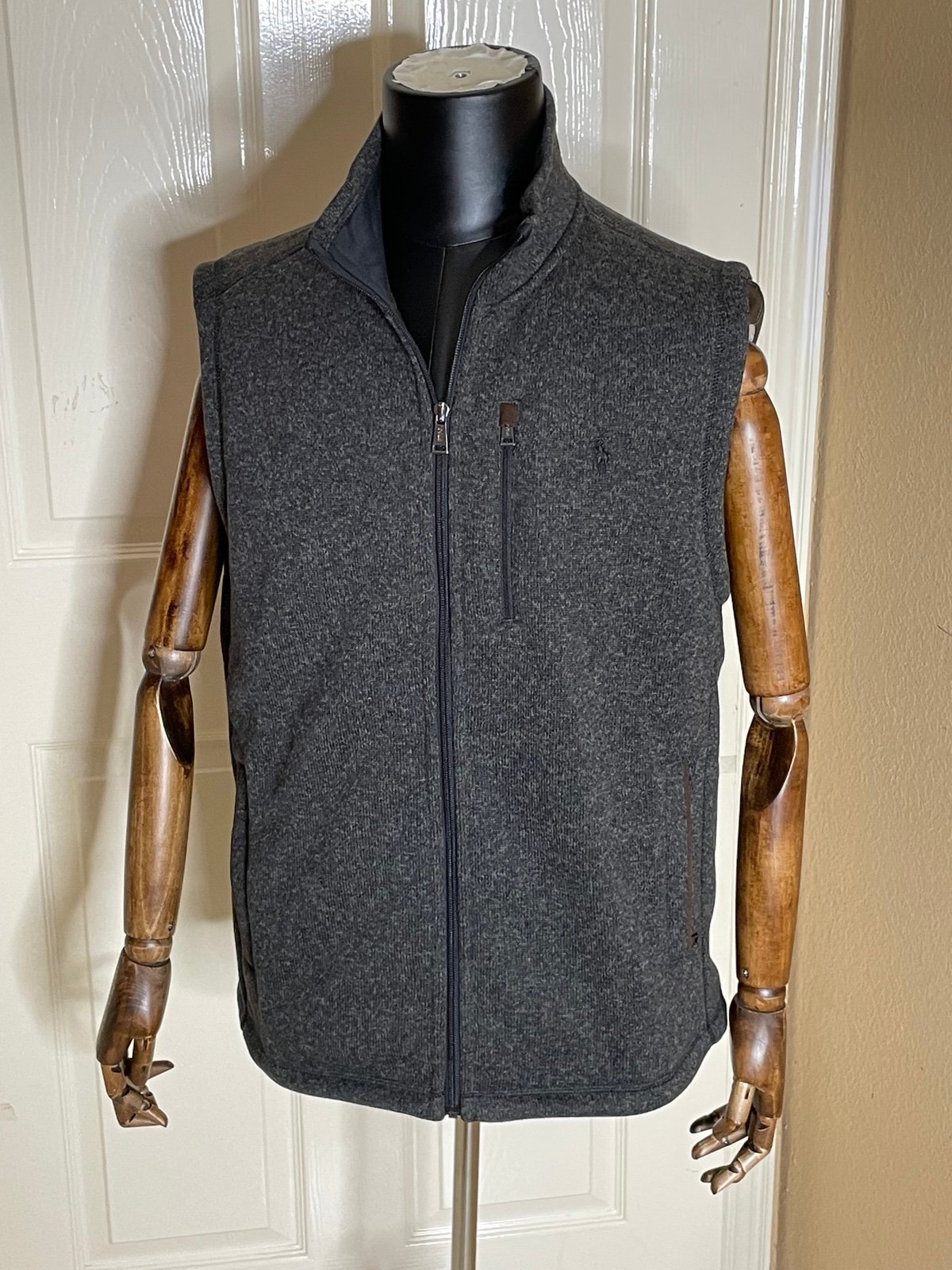 POLO RALPH LAUREN Gray Fleece Vest (Large size)